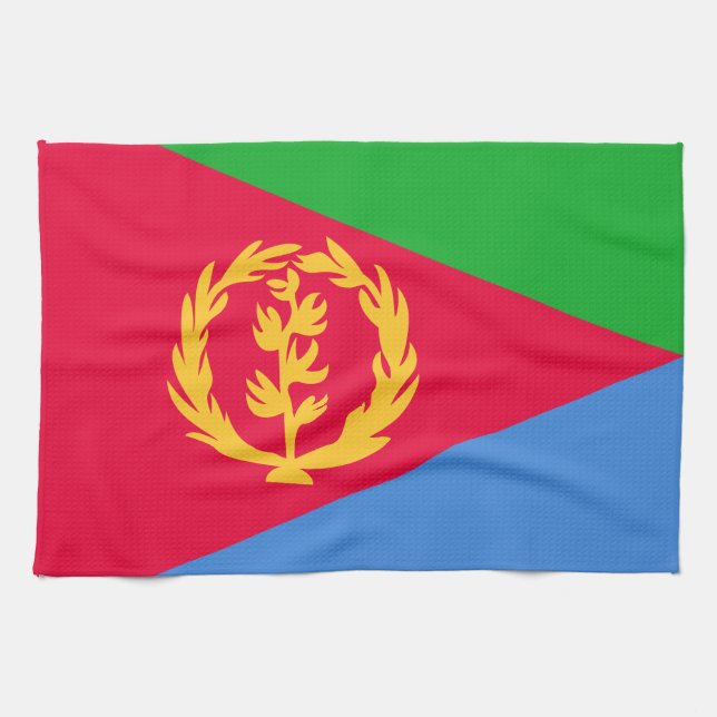 Eritrea Flagga Kökshandduk (Horisontell)