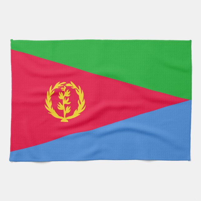 Eritrea flagga kökshandduk (Horisontell)