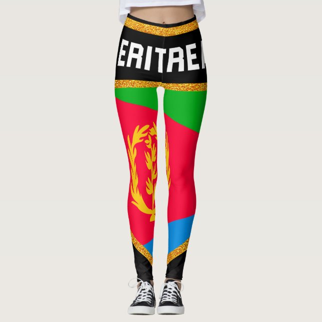 Eritrea Flagga Leggings (Framsida)