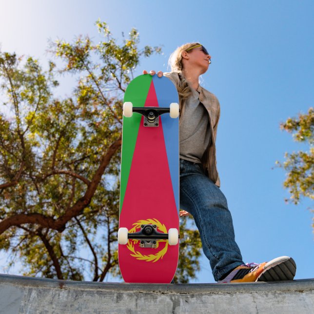 Eritrea flagga mini skateboard bräda 18,5 cm (Utomhus 1)