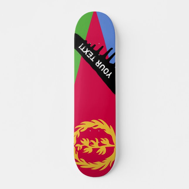Eritrea Flagga Mini Skateboard Bräda 18,5 Cm (Framsida)