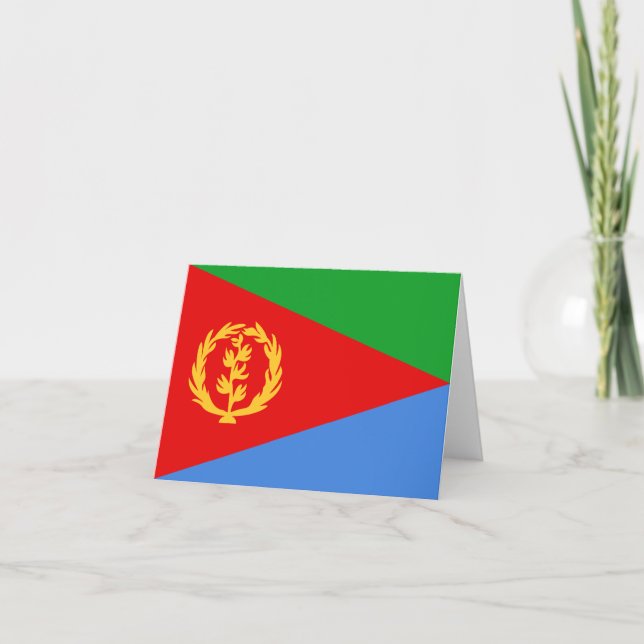 Eritrea Flagga Notecard Kort (Framsida)