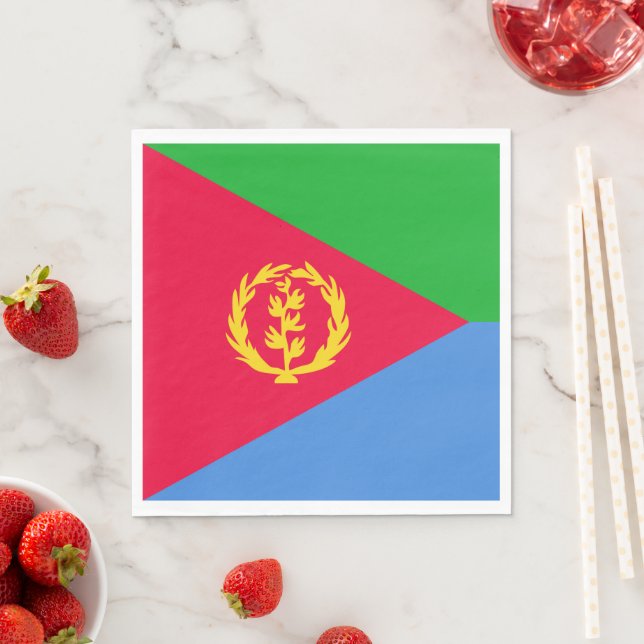 Eritrea flagga pappersservett (Insitu)