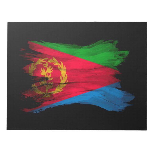 Eritrea flagga-penseldrag, flagga anteckningsblock (Framsida)