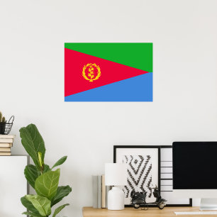 Eritrea flagga poster