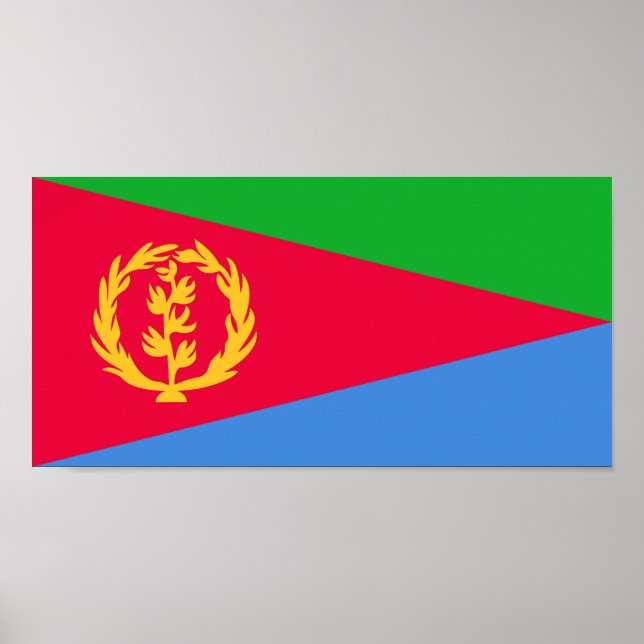 Eritrea Flagga Poster (Framsidan)