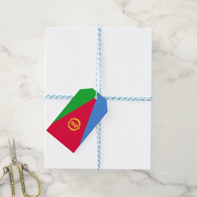 Eritrea flagga presentetikett (Med Snöre)
