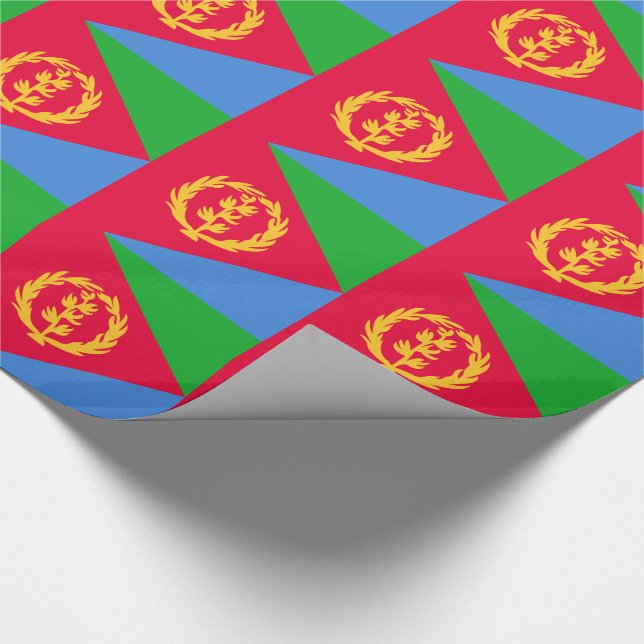 Eritrea Flagga Presentpapper (Hörn)