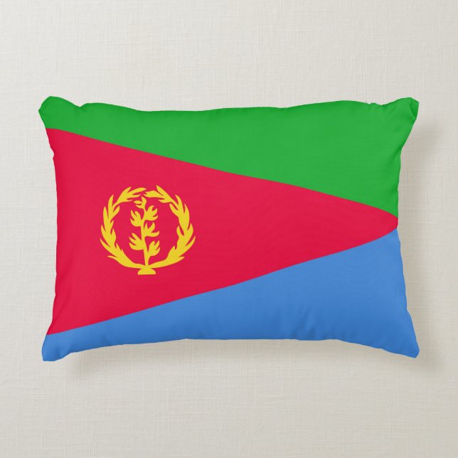 Eritrea flagga prydnadskudde (Framsidan)