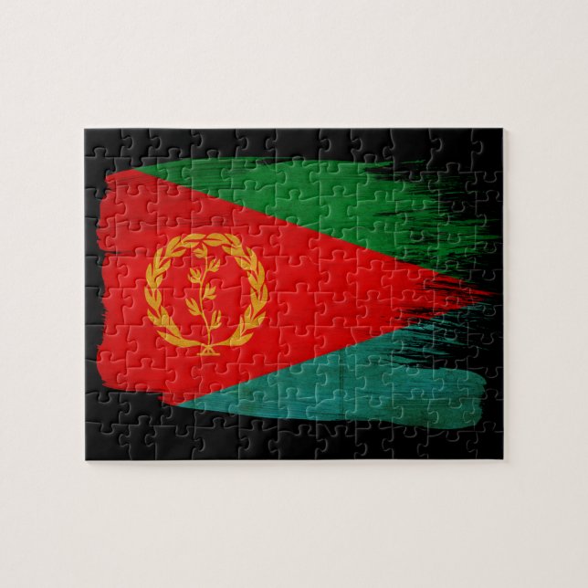 Eritrea flagga pussel (Horisontell)
