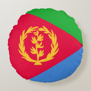 Eritrea Flagga Rund Kudde