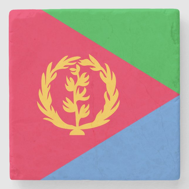 Eritrea Flagga Stenunderlägg (Framsidan)