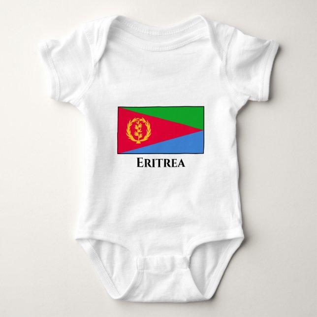 Eritrea Flagga T Shirt (Framsida)
