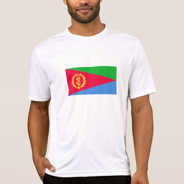 Eritrea Flagga T Shirt (Framsida)
