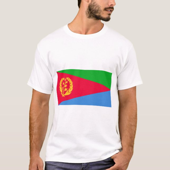 Eritrea Flagga T-Shirt (Framsida)