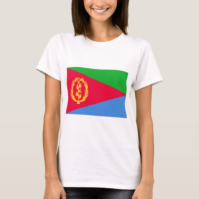 Eritrea Flagga T Shirt (Framsida)