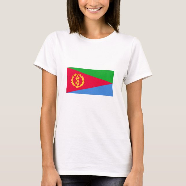 Eritrea Flagga T Shirt (Framsida)