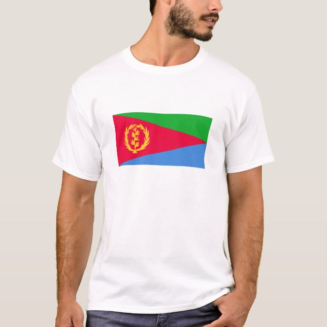 Eritrea Flagga T Shirt (Framsida)