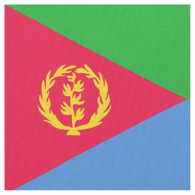 Eritrea flagga tyg (Närbild)
