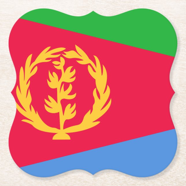Eritrea Flagga Underlägg Papper (Framsida)
