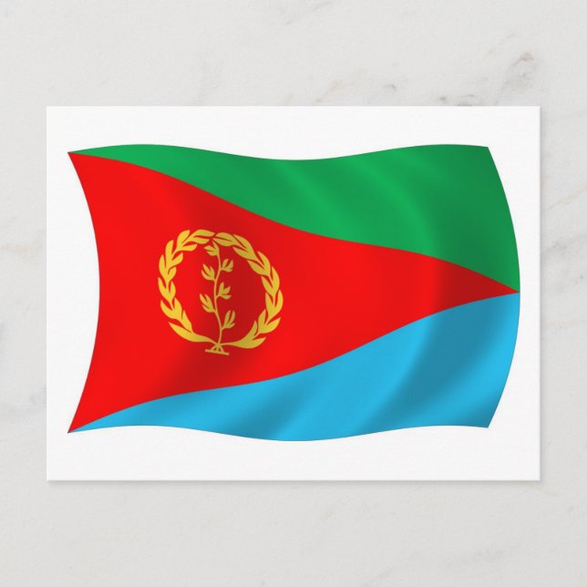 Eritrea Flagga vykort (Framsida)