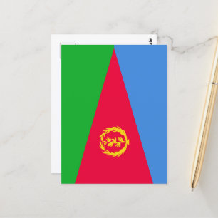 Eritrea flagga vykort