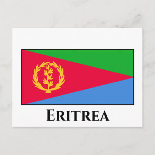 Eritrea Flagga Vykort