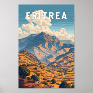 Eritrea Illustration Resa Konst Vintage Poster