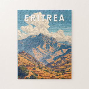 Eritrea Illustration Travel Art Vintage Pussel