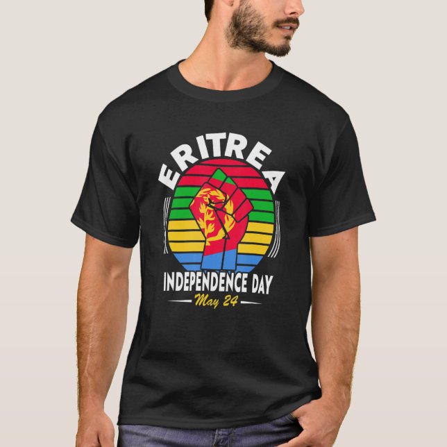 Eritrea Independence Day I Love the Flag Eritrea T Shirt (Framsida)