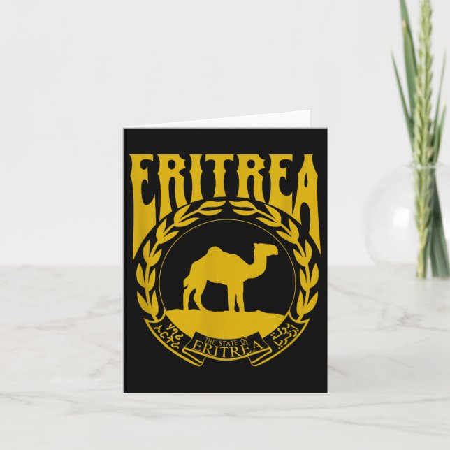Eritrea kärlek med Eritrea Emblem Eritrea Independ Kort (Framsida)