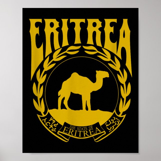Eritrea kärlek med Eritrea Emblem Eritrea Independ Poster (Framsidan)