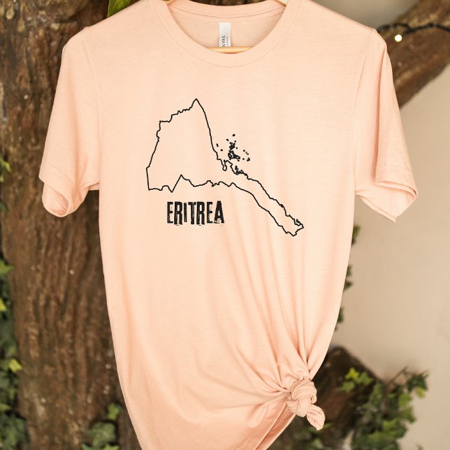 Eritrea Land Karta Rankerreansk nationalkontur T Shirt (Skapare uppladdad)