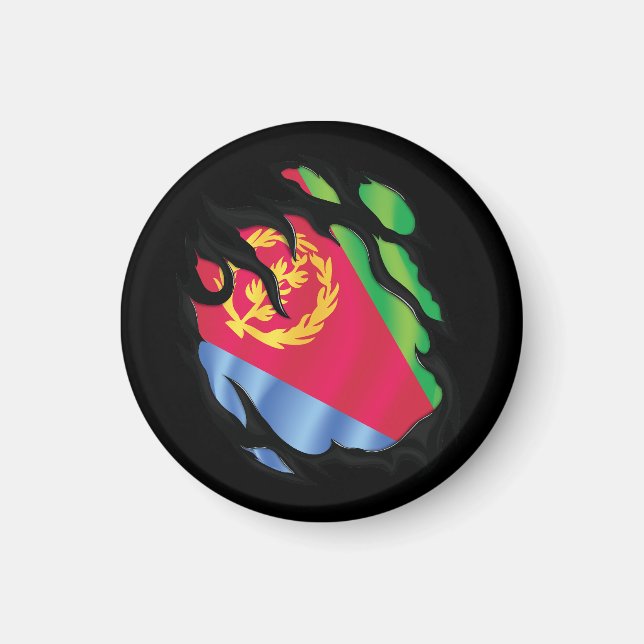 Eritrea Ripping Flagga Magnet (Framsidan)