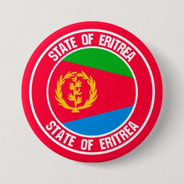 Eritrea Round Emblem Knapp (Framsida)