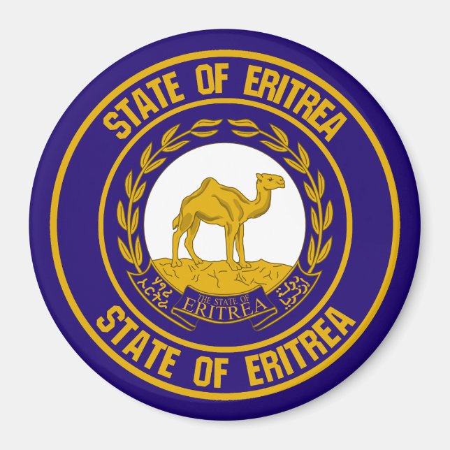 Eritrea Round Emblem Magnet (Framsidan)