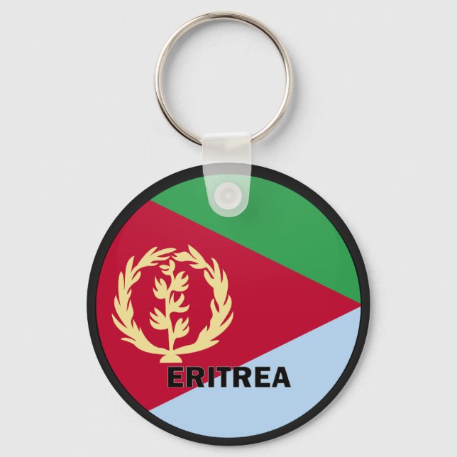 Eritrea Roundel quality Flagga Nyckelring (Framsida)
