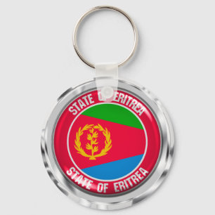 Eritrea rundaEmblem Nyckelring