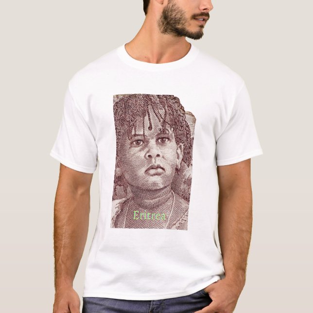 Eritrean 5 Nakfa Bill Girl. T Shirt (Framsida)