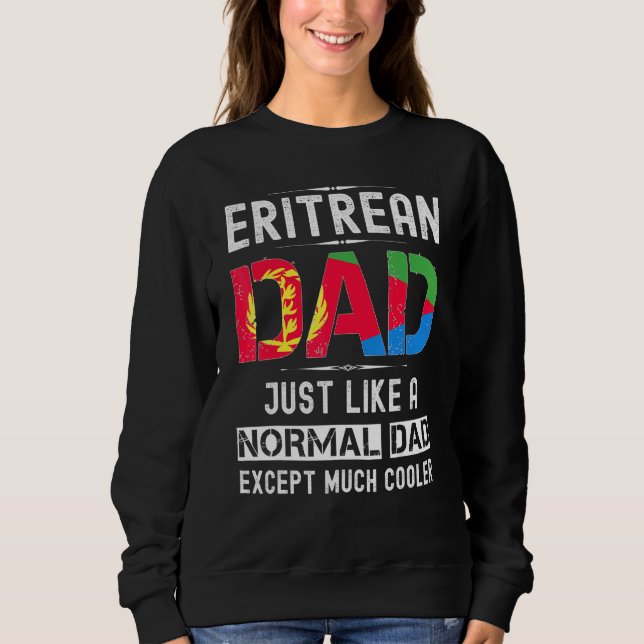 Eritrean Pappa Fars dag Eritrea Flagga Birthda T Shirt (Framsida)
