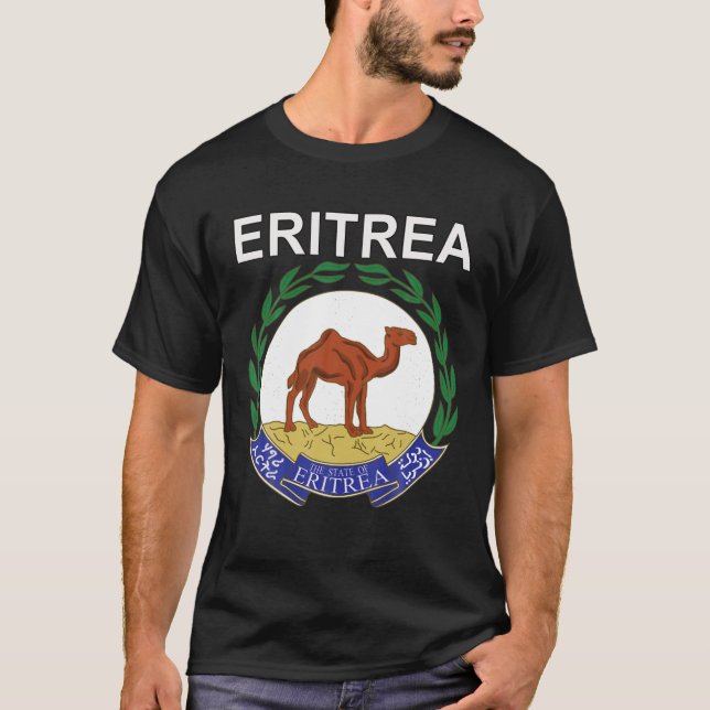 Eritreanska Emblem National Pride Design T Shirt (Framsida)