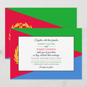 Eritreanska Flagga, Flagga i Eritrea Bröllop Inbjudningar