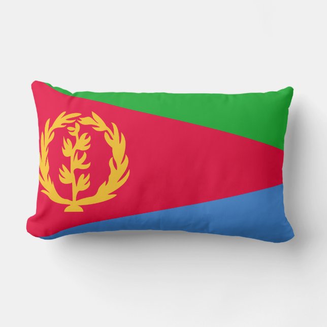 Eritreanska flagga lumbarkudde (Framsida)