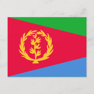 Eritreanska flaggan vykort