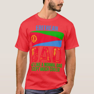 Eritreanska Pappa eritreanska Flagga design för Fa T Shirt