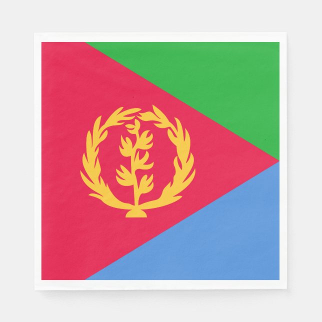 Eritreas flagga pappersservett (Framsidan)