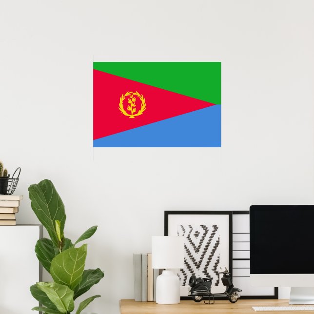 Eritreas flagga poster (Hemmakontoret)