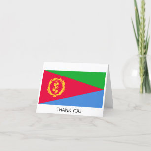 Eritreas flagga tack kort