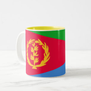 Eritreas flagga Två-Tonad mugg