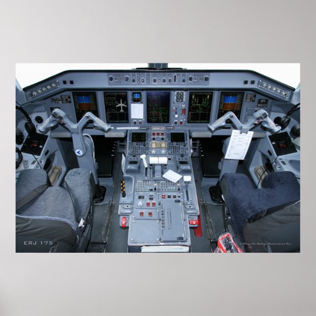 ERJ 175 Poster i cockpit (Framsidan)